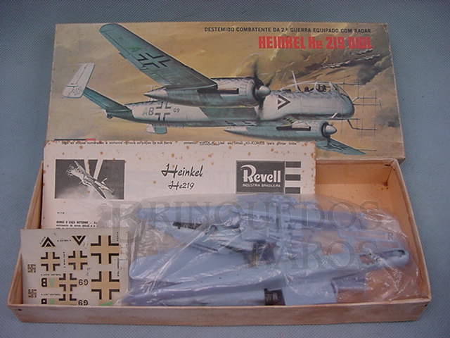 Brinquedo antigo Avião Heinkel He219 OWL caixa dura