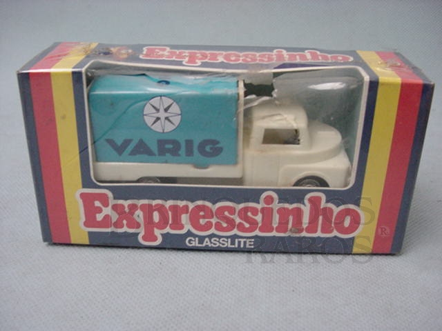 Brinquedo antigo Expressinho Glasslite Varig Embalagem lacrada