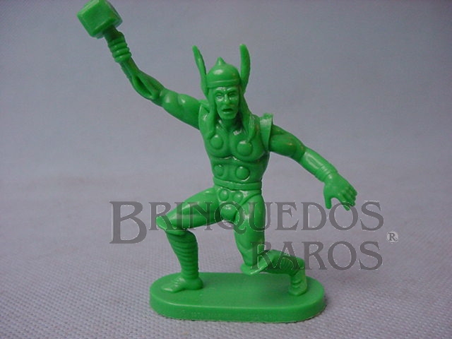 Brinquedo antigo Thor de plástico verde