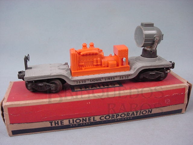 Brinquedo antigo Vagão Holofote 3620 Rotating Searchlight Car Ano 1954