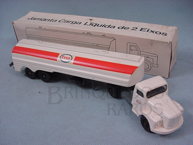 Brinquedo antigo Cavalo Mecânico Scania Vabis L111 com carreta Esso