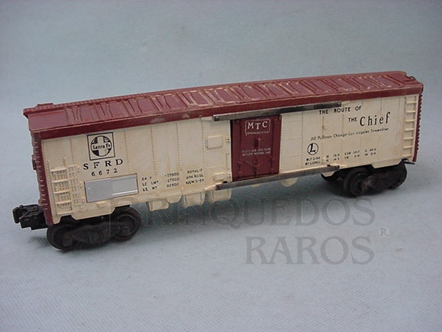 Brinquedo antigo Vagão 6672 Santa Fé Refrigerator Car Ano 1954