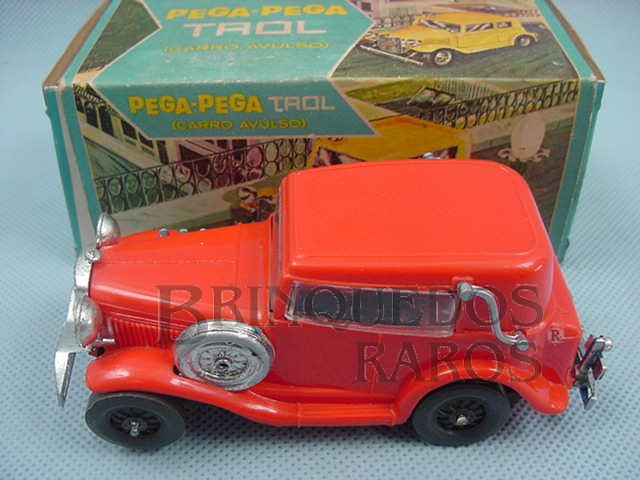 Brinquedo antigo Carro avulso para Pega Pega Trol vermelho