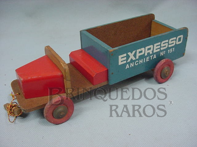 Brinquedo antigo Caminhão com 27,00 cm de comprimento Expresso Anchieta Ano 1953