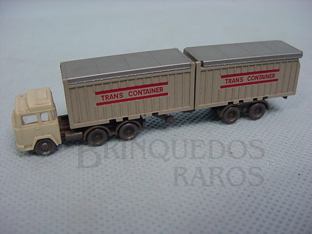 Brinquedo antigo Cavalo Mecânico Magiruz Deutz e carreta com container