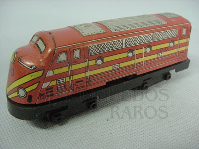 Brinquedo antigo Locomotiva diesel Ferrorama vermelha Década de 1960