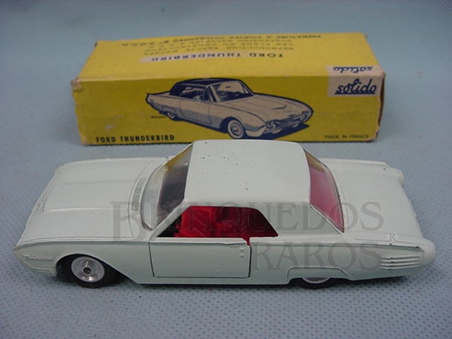 Brinquedo antigo Ford Thunderbird branco gelo Datado 5-1963
