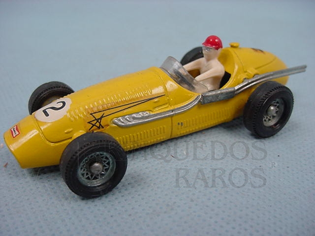 Brinquedo antigo Maserati 250 Fórmula 1 amarela Fabricada pela Brosol Solido brésilienne Década de 1970
