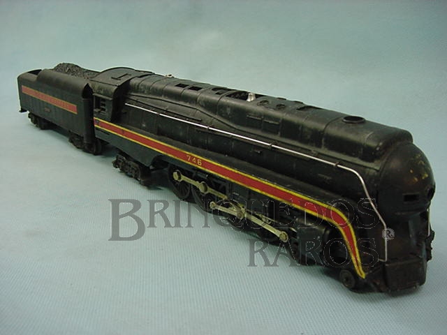 Brinquedo antigo Locomotiva a vapor 746 Norfolk and Western Ano 1957
