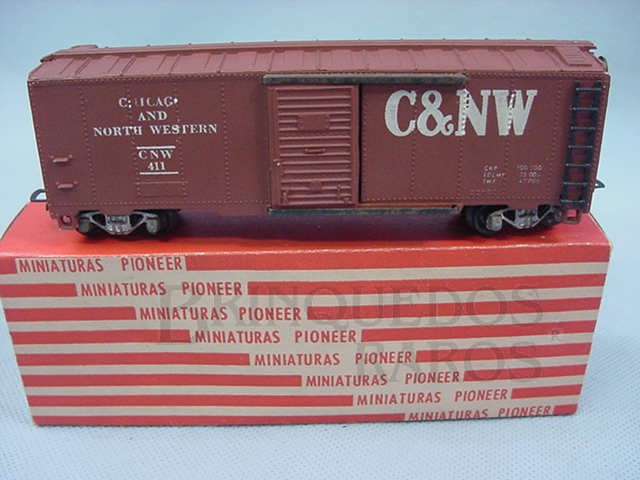Brinquedo antigo Vagão Box Chicago + North Western Década de 1960