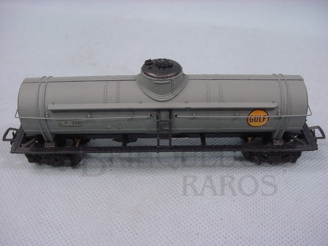Brinquedo antigo Vagão Tanque Union Pacific Gulf Década de 1960