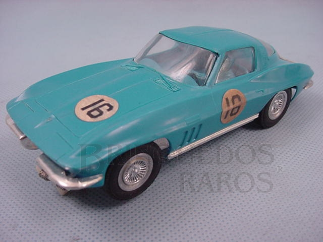 Brinquedo antigo Corvette Sting Ray 1965 azul versão home