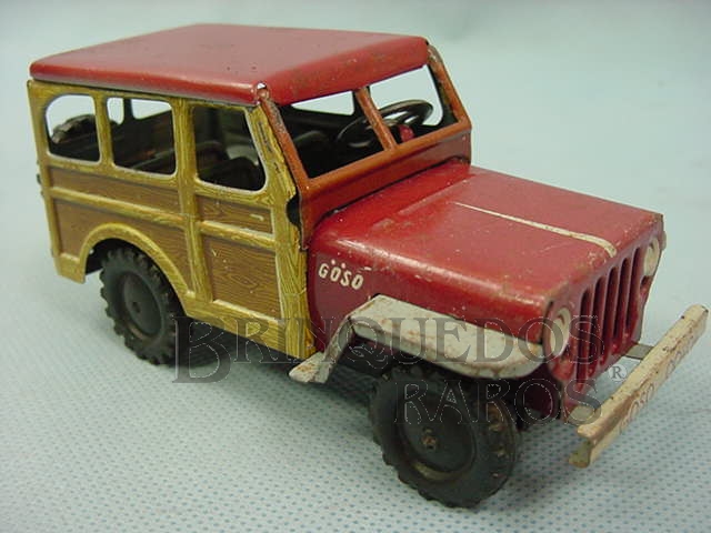 Brinquedo antigo Jeep Rural Willys com 12,00 cm de comprimento  Made in US Zone Ano 1952 Matriz da Rural fabricado pela Metalma