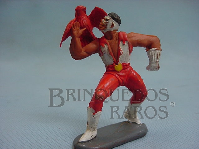 Brinquedo antigo Falcão completo de plástico pintado Década de 1970