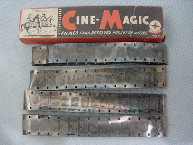 Brinquedo antigo Filmes avulsos para Projetor Cine Magic Década de 1970