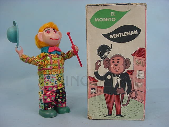 Brinquedo antigo Macaco El Monito Gentleman Década de 1970
