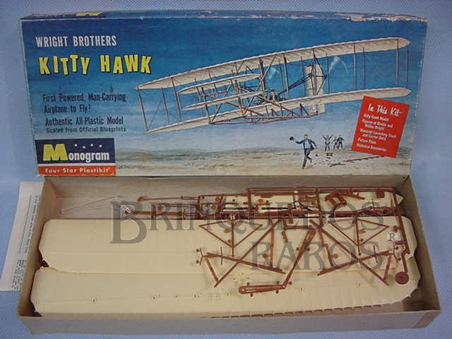 Brinquedo antigo Avião dos Irmãos Wright Kitty Hawk Wright Brothers Década de 1960