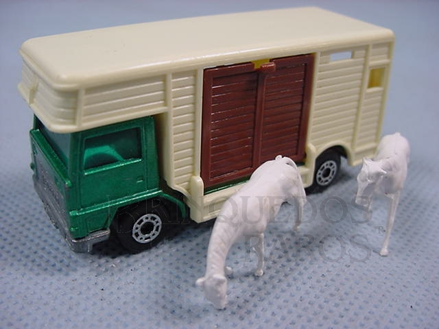 Brinquedo antigo Horse Box Superfast verde metálico