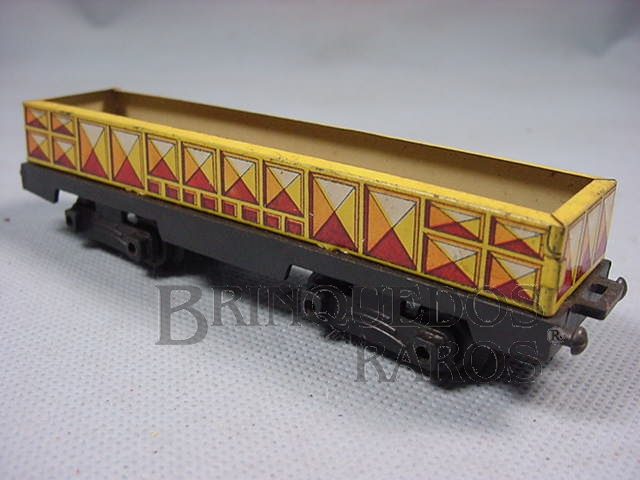 Brinquedo antigo Vagão Gôndola Ferrorama amarelo Década de 1960
