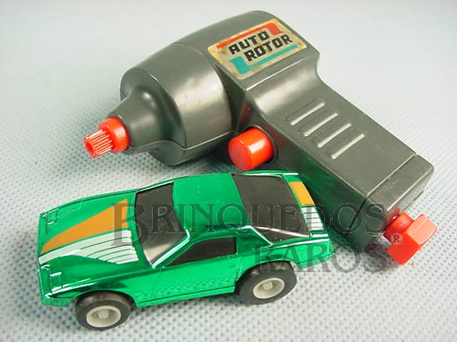 Brinquedo antigo Carro Auto Rotor com disparador Década de 1980