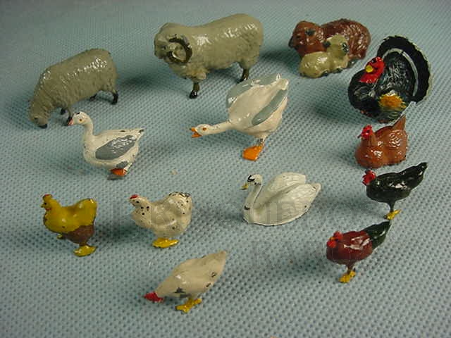 Brinquedo antigo Animais domésticos diversos Farms Série Década de 1930