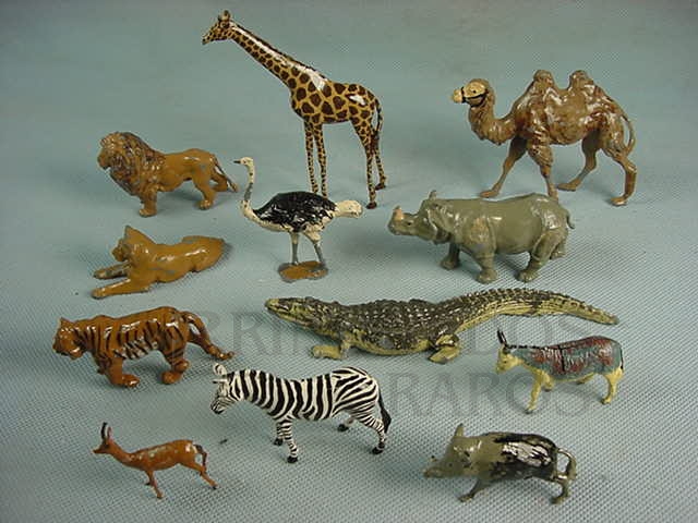 Brinquedo antigo Animais Selvagens diversos Zoo Série Década de 1930