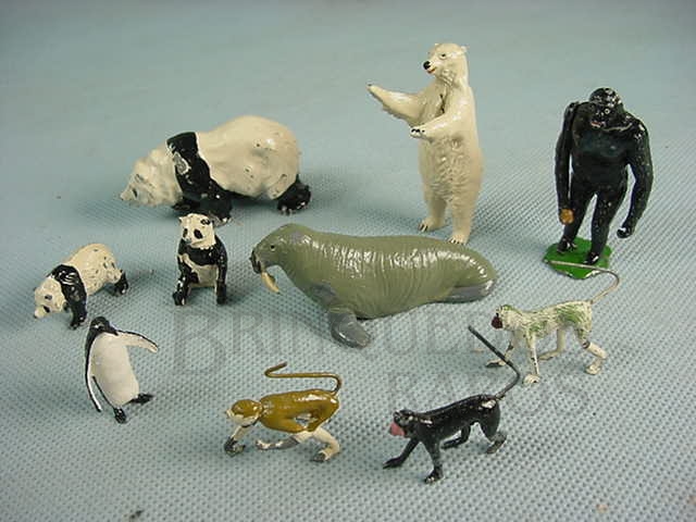 Brinquedo antigo Animais Selvagens diversos Zoo Série Década de 1930