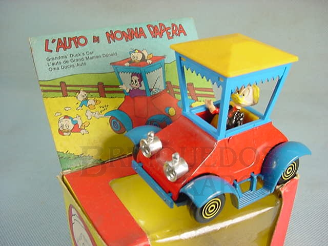 Brinquedo antigo Le Auto di Nona Papera Carro do Vovó Donalda Walt Disney Polistil Década de 1970