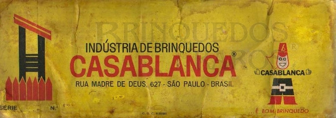 Brinquedo antigo Logotipo da Fábrica Casablanca. Década de 1960