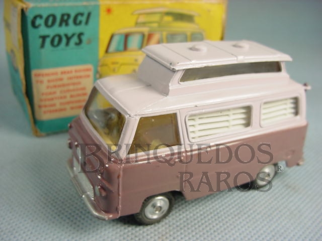 Brinquedo antigo Ford Thames Airborne Caravan vinho Década de 1960