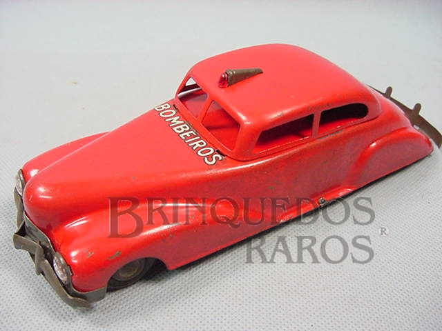 Brinquedo antigo Carro Sedan Bombeiros com 21,00 cm de comprimento Década de 1940