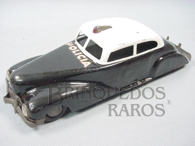 Brinquedo antigo Carro Sedan Polícia com 21,00 cm de comprimento Década de 1940