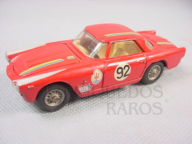 Brinquedo antigo Maserati 350 GT vermelha Número 92 Ano 1970
