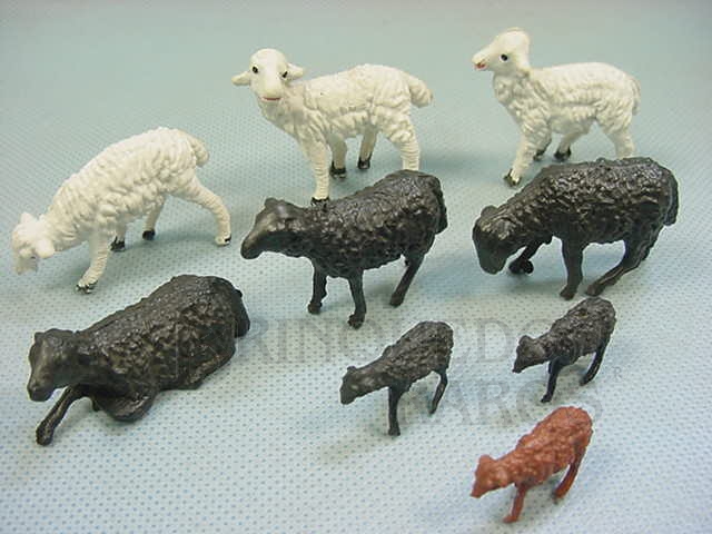 Brinquedo antigo Ovelhas Fazenda Chaparral