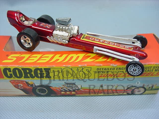 Brinquedo antigo Santa Pod Raceway Commuter Dragster Década de 1970