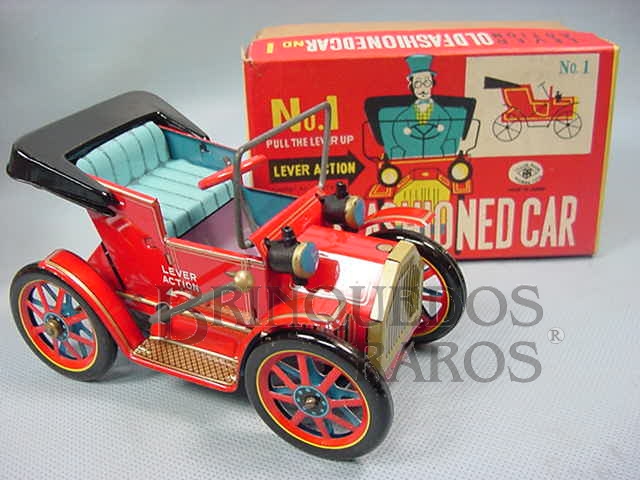 Brinquedo antigo Old Fashioned Car Nº 1 Movimento acionado por alavanca Ano 1967