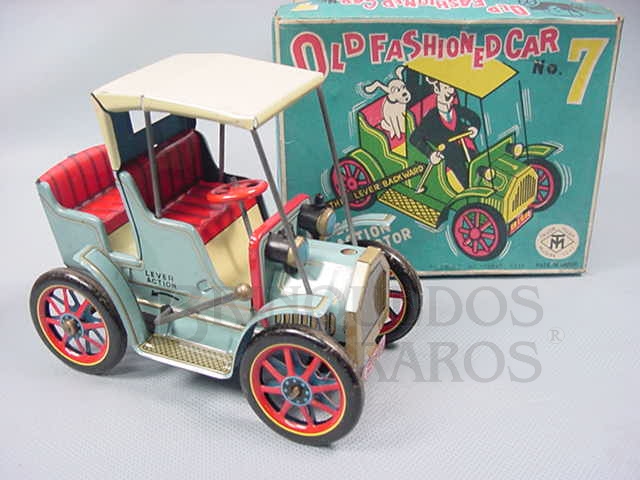 Brinquedo antigo Old Fashioned Car Nº 7 Movimento acionado por alavanca Ano 1967