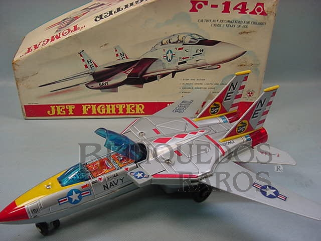 Brinquedo antigo Jet Fighter F-14A Tomcat Década de 1970