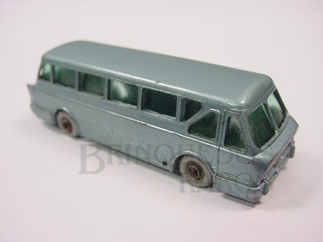 Brinquedo antigo Leyland Royal Tiger Coach silver plastic Regular Wheels