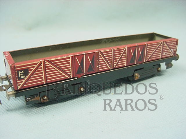 Brinquedo antigo Vagão Gôndola Ferrorama vermelho Década de 1960
