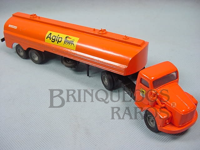 Brinquedo antigo Cavalo Mecânico Scania Vabis L76 com carreta Agip