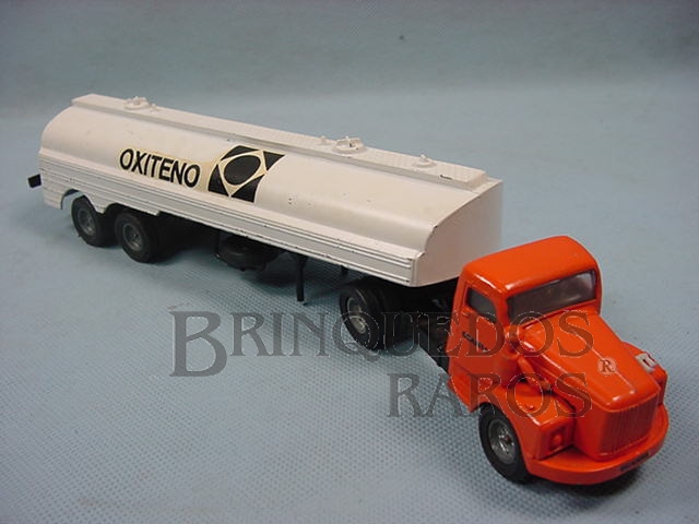 Brinquedo antigo Cavalo Mecânico Scania Vabis L76 com carreta Oxiteno