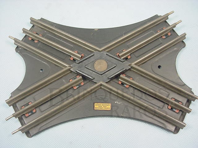 Brinquedo antigo Trilho de Cruzamento Hornby Paris Década de 1930