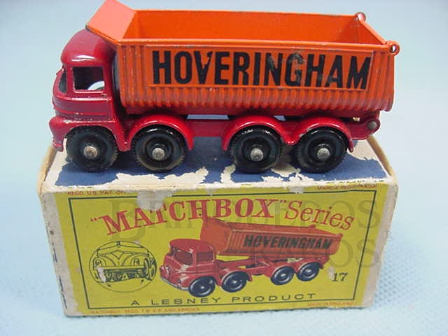 Brinquedo antigo Hoveringham Tipper black plastic Regular Wheels