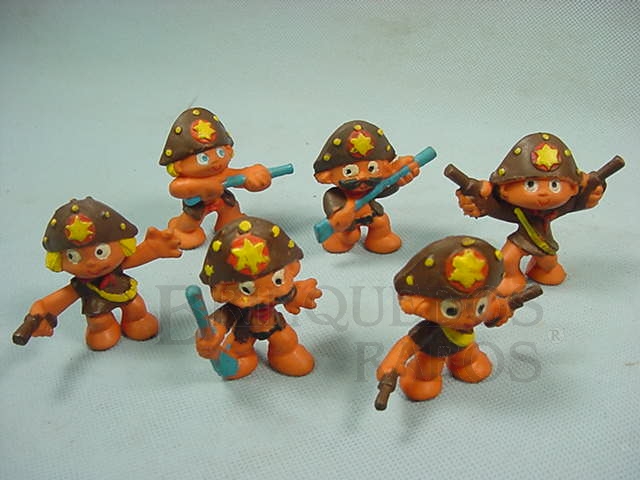 Brinquedo antigo Conjunto com seis Cangaceiros Série Brasilianos Década de 1970