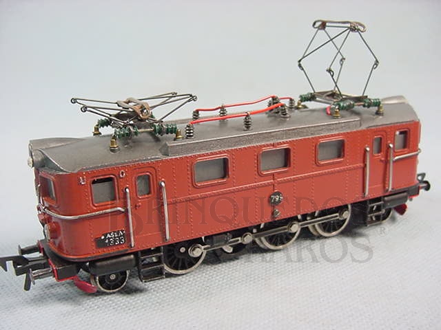 Brinquedo antigo Locomotiva Elétrica Classe DA Rodagem 1`C1`  Linha estatal Sueca toda em metal Made in US Zone Ano 1954