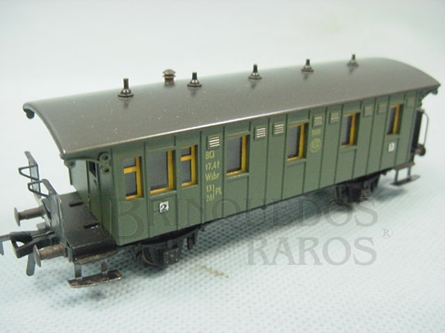 Brinquedo antigo Carro de Passageiros com dois eixos DB segunda e terceira classe Made in US Zone Ano 1954