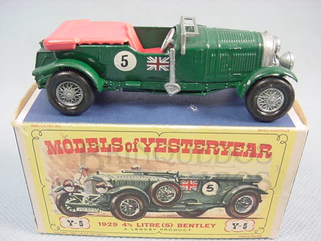 Brinquedo antigo 1929 Bentley 4.5 litre Banco vermelho Yesteryear