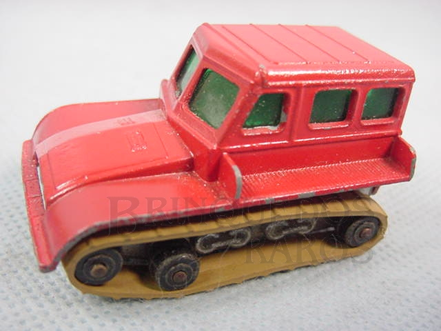 Brinquedo antigo Snow Trac esteira marrom