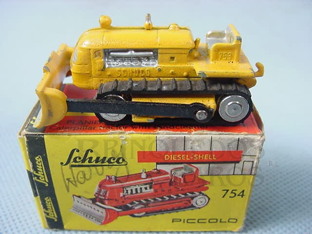 Brinquedo antigo Trator de esteiras Deutz Série Piccolo numerado 754 Década de 1950